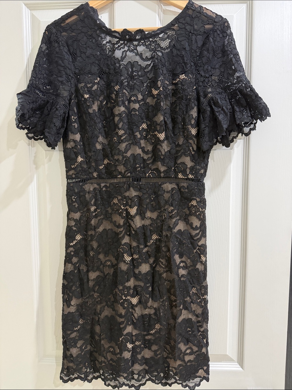 Rebecca Taylor Black Lace Mini Dress